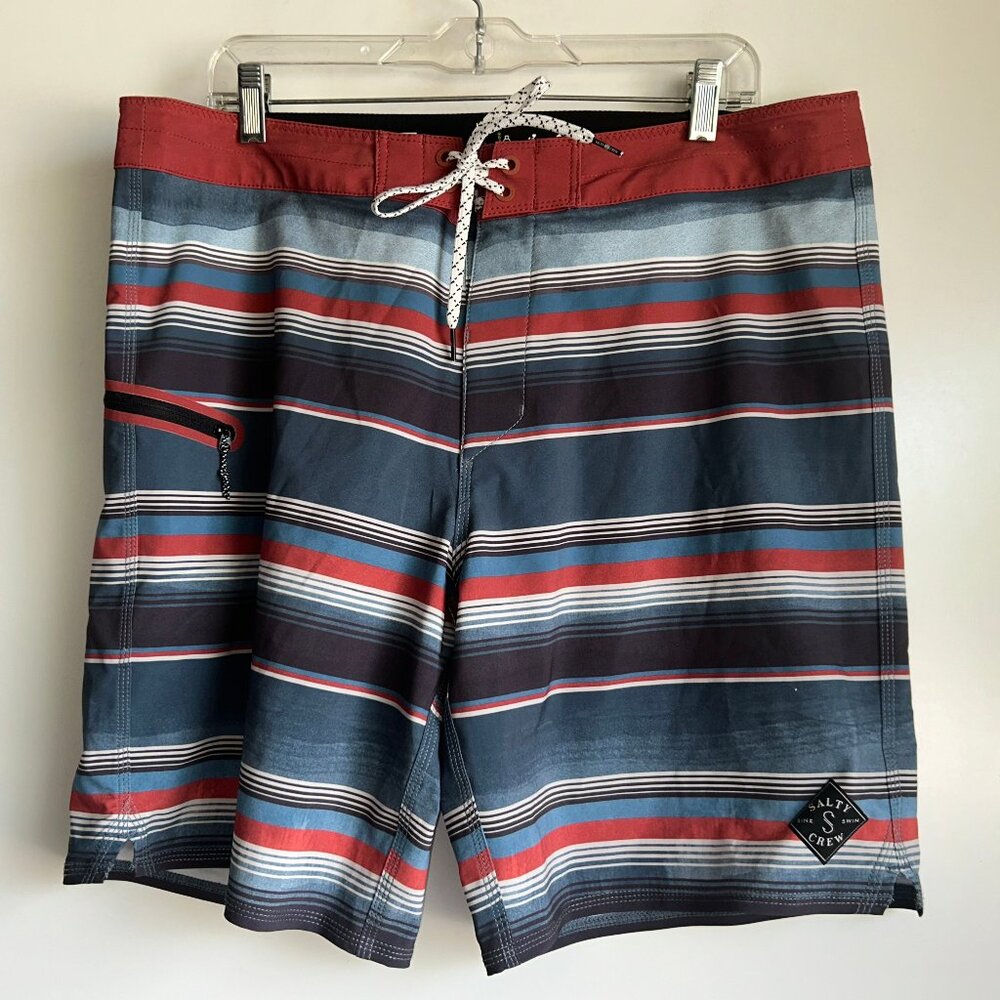 NEW Salty Crew Swim Board Shorts Striped Men's Size 36